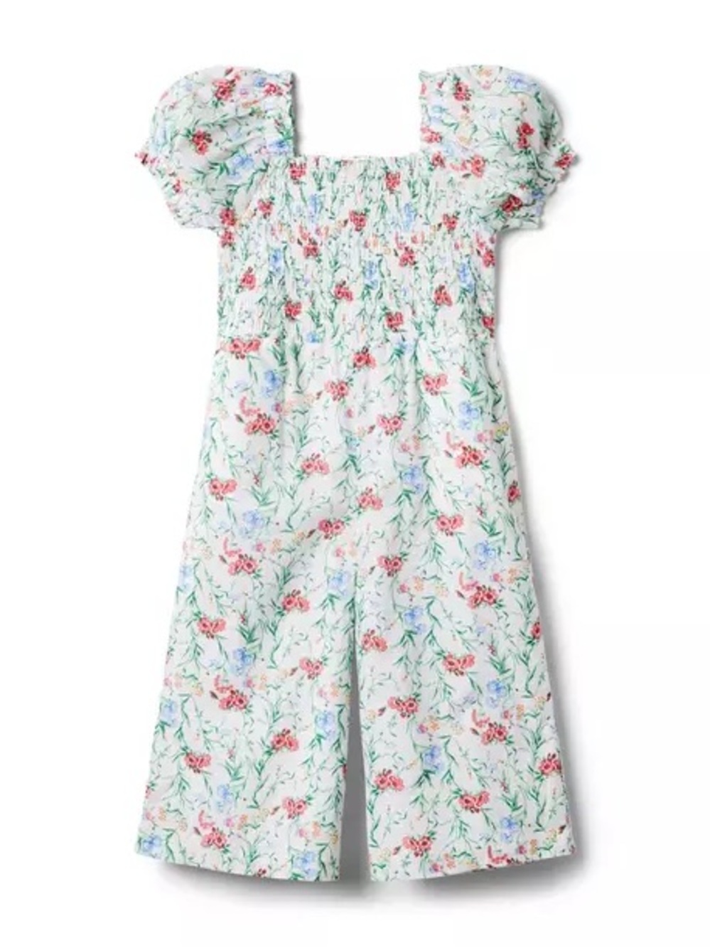 Janie and Jack Floral Smocked Jumpsuit size 3